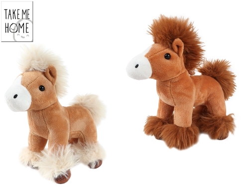 Take Me Home 2asstd color 20cm plush standing horse 0m+
