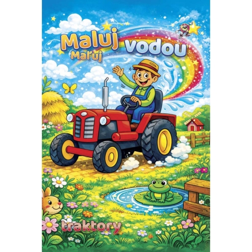 Omaľovánka A4 Maľuj vodou - Traktory
