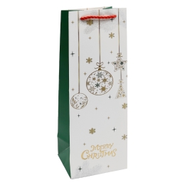 Gift Bag for a Bottle - Christmas 12x36x10 cm (assorted / price per piece) (3)