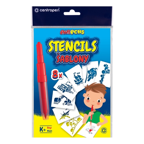 Paper templates CENTROPEN 9996/K Motifs for boys, set of 8 pcs