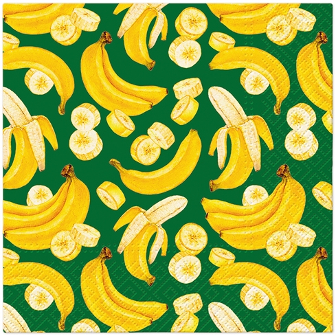Napkins PAW L 33x33cm Banana Fever