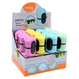 Strúhadlo na ceruzky trojhranné, 3 otvory (mix 4 farieb) (2)