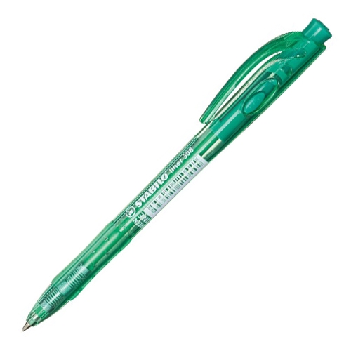 Guľôčkové pero STABILO Liner 308 - zelená náplň (30414)