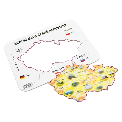 Školská mapa ČR - kartónová šablóna - geografická