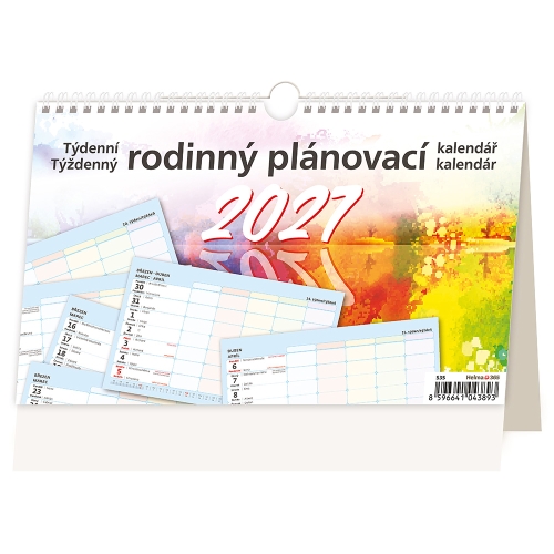 2027 Desk Calendar: Weekly Family Planner