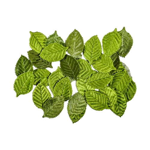 Green decorative leaves, set of 30 pcs