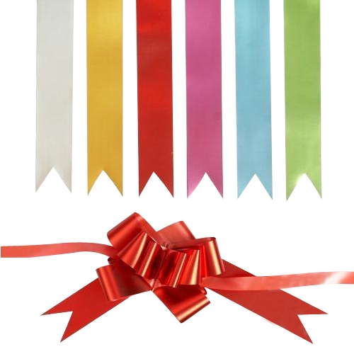 Pulling ribbon 2x50 cm smooth - mix of colors, 1 pc