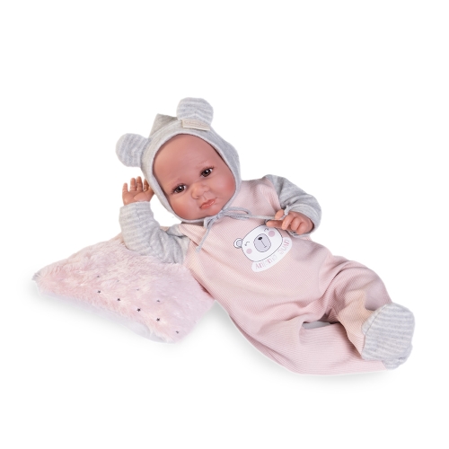 Newborn Luca doll with glow-in-the-dark applique, 42 cm