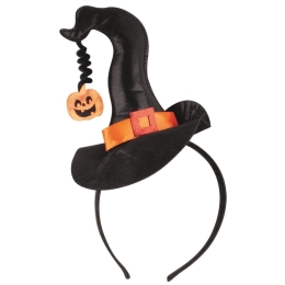 Headband Black hat Witch with pumpkin