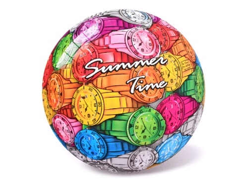23cm diameter PVC full printed deflated ball summer time 10m+ in net