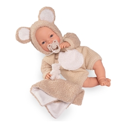 Bimba doll in teddy bear costume, with sound, 37 cm (1)