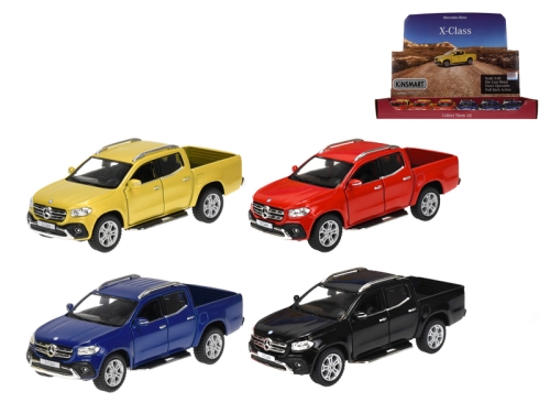 4asstd color (red,yellow,blue,black) 13cm 1:42 die cast pull back Mercedes-Benz X-class 12