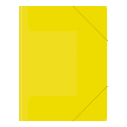 Zakladacia mapa 3-chlopňová, s gumou, žltá