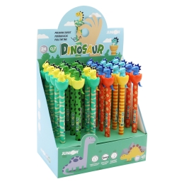 Gel/rubber pen JUNIOR iErase Dinosaur 0,7 mm (mix /price 1pc) blue refill (1)