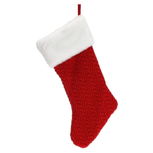 XMAS STOCKING DELUXE KNIT 40CM