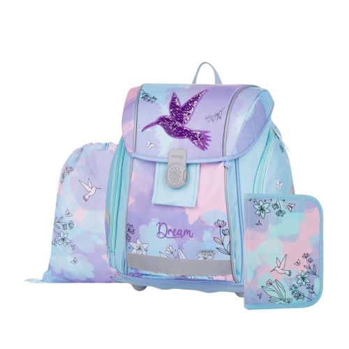 School bag (3-piece set) PREMIUM LIGHT - Hummingbird