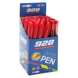 Pero guľôčkové Semi-Gel 928 0,7 mm - červená náplň (3)