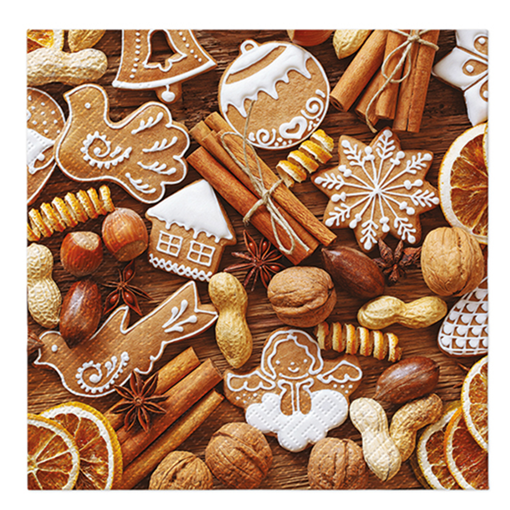 Obrúsky PAW L 33x33cm Rustic Gingerbread