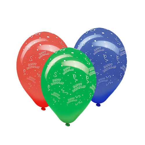 Balloon L 30 cm, Happy Birthday /100 pcs/