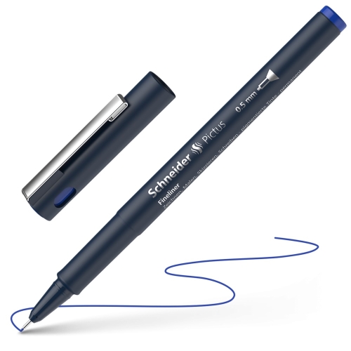 Fineliner Schneider Pictus 0.5 - modrá náplň