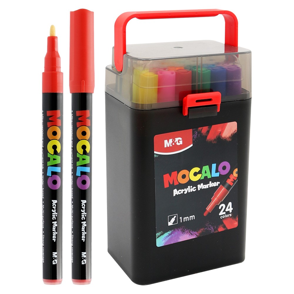 M&G MOCALO Acrylic Marker, 1 mm tip (set of 24 colors) (4)