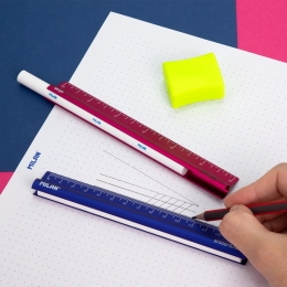 Metal ruler Metal touch 15 cm + rubber