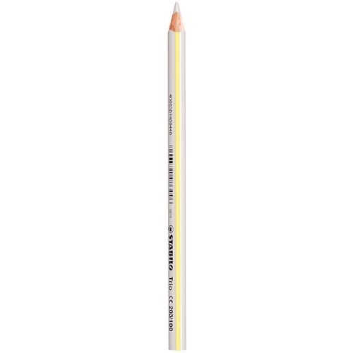 Triangular pencil STABILO Trio thick, white