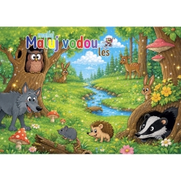 Coloring page A5 Paint with water - Forest