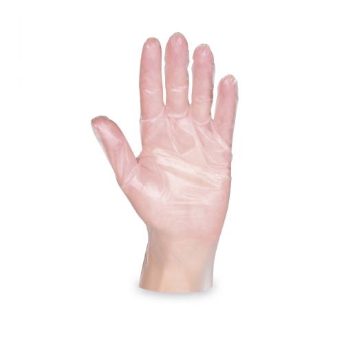 Gloves (TPE) disposable transparent `L` [200 pcs]