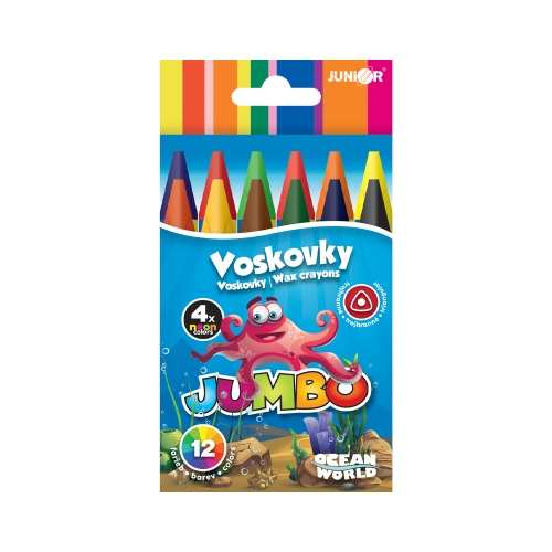 Wax crayons JUMBO 12 pcs Ocean World
