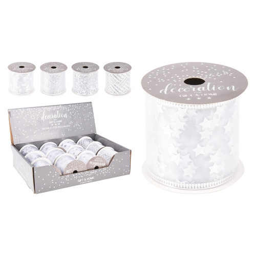 RIBBON 63X2700MM ORGANZA W GLI