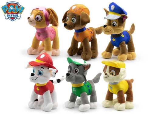 Paw Patrol 6asstd (Chase,Rockey,Skye,Marshall,Rubble,Zuma) 29cm plush Classic characters 0