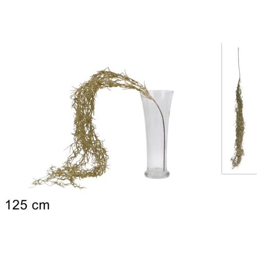 Vianočná vetvička glitrovaná 125 cm, zlatá farba