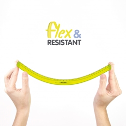 Pravítko MILAN "FLEX" ohybné 30 cm, žlté (2)