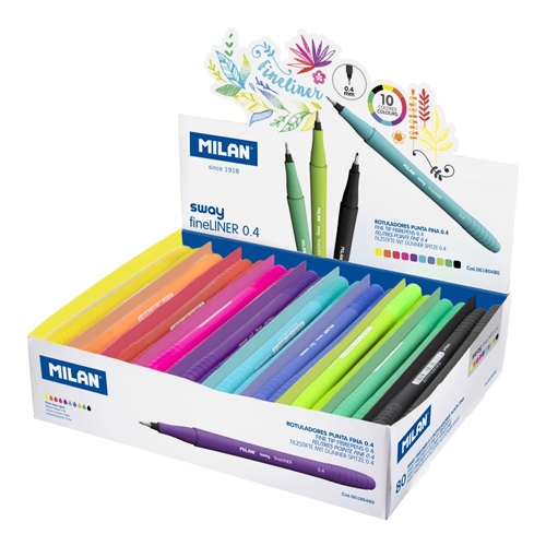 Liner MILAN Sway Fineliner 0.4 mm - set of 80 pcs