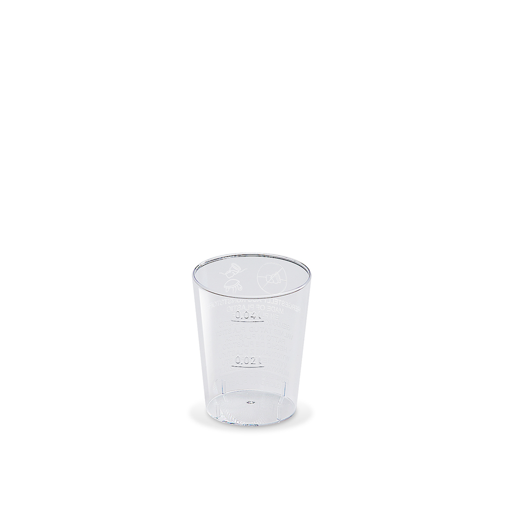 Pohár kryštál 2 cl, 4 cl, 50 ks