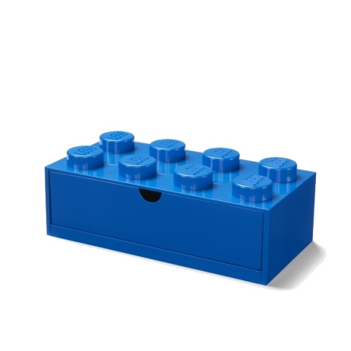 LEGO stolní box 8 so zásuvkou - modrá
