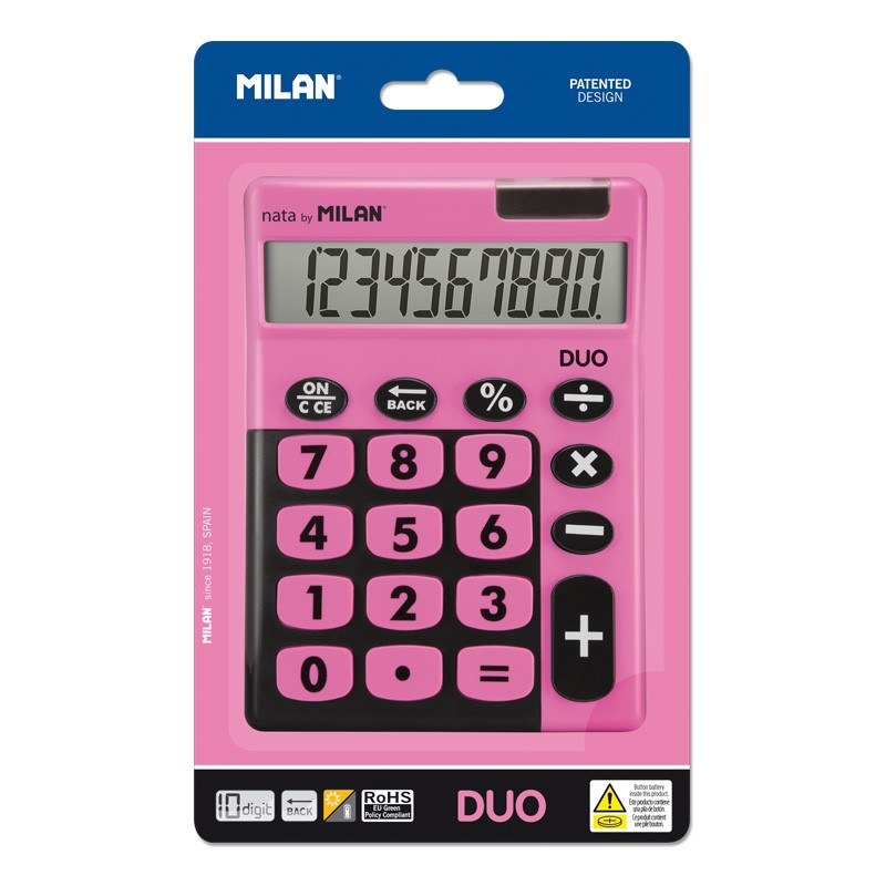 Calculator MILAN DUO 10-digit pink - blister (1)