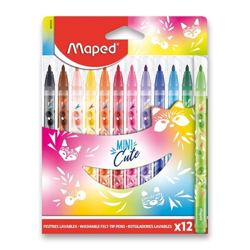Fixy detské MAPED - COLOR`PEPS JUNGLE Mini Cute 12 farieb