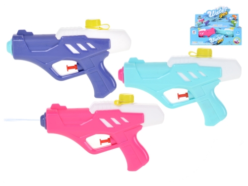 3asstd color (pink, purple,blue) 20cm plastic water gun 12pcs in DBX
