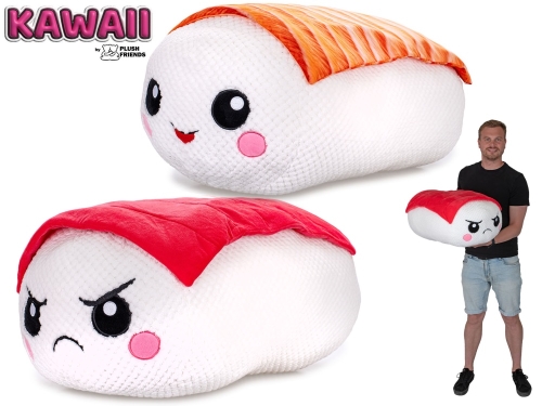 Plush Friends Kawaii 2asstd (Salmon, Tuna) 60x30x30cm Kawaii Sushi Nigiri 0m+