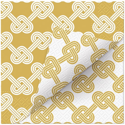 Napkins PAW L 33x33cm Double Design Time Hearts Pretzels