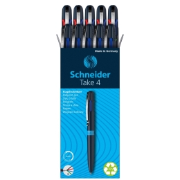 Ballpoint pen Schneider Take Blue 4-colour refill (1)