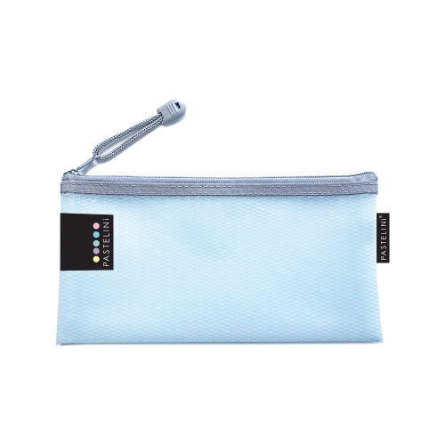 Envelope with zipper mesh DL PASTELINI blue