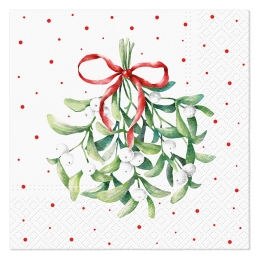 Obrúsky PAW L 33x33cm Mistletoe Magic