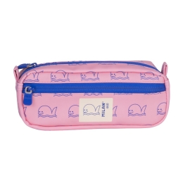 Pencil case MILAN 460 (2-zip, empty) - pink