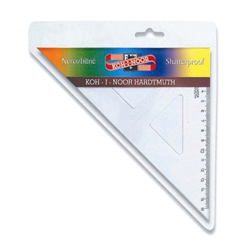 Triangle KOH-I-NOOR transparent with a line, unbreakable