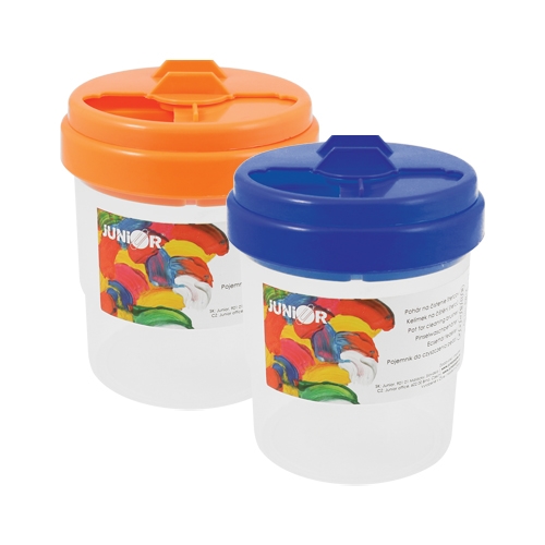 Brush cleaning cup JUNIOR, blue/orange