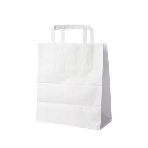 Paper bags 22x10x28 cm, white 50 pcs