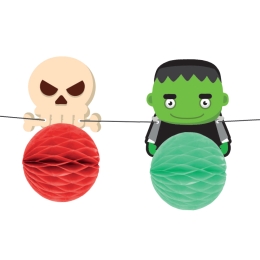 Halloween garland - Scary characters, paper, 3 m (1)